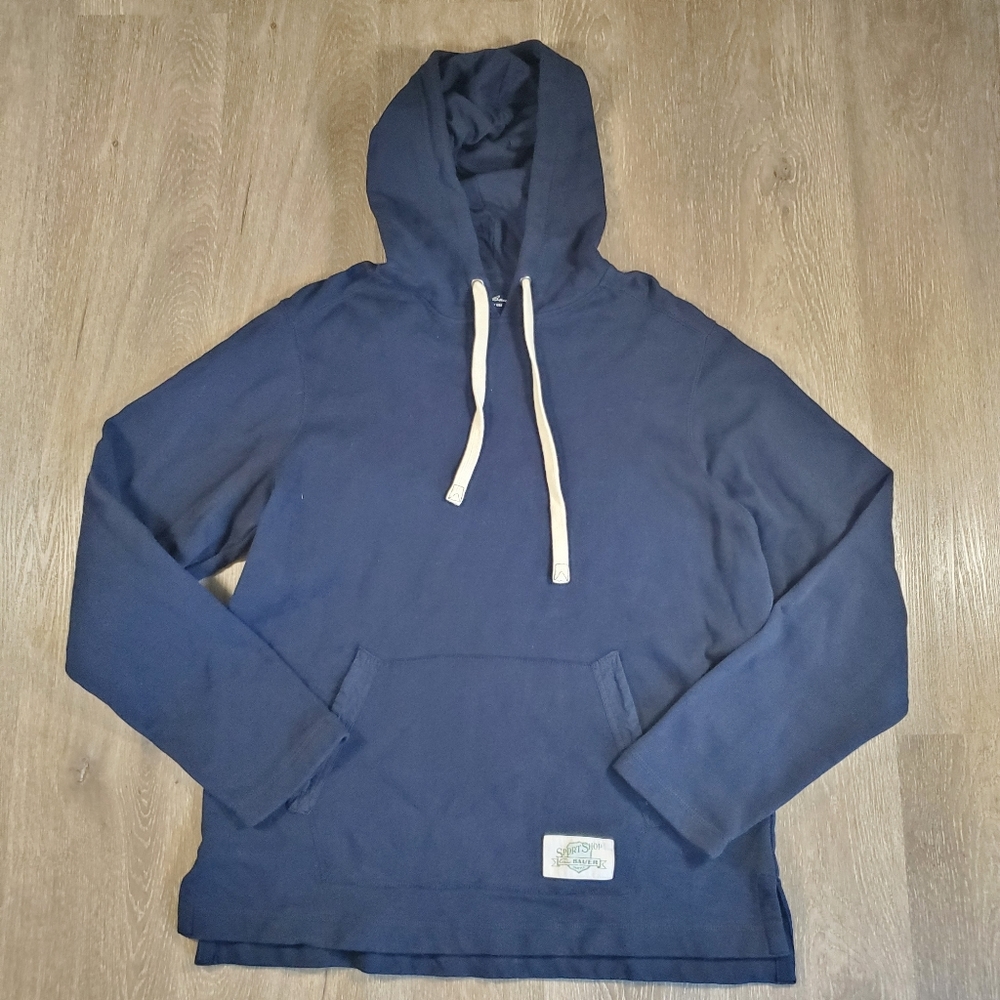 Eddie Bauer Men's Sport Shop Pullover Hoodie Sweatshirt Navy Blue XL